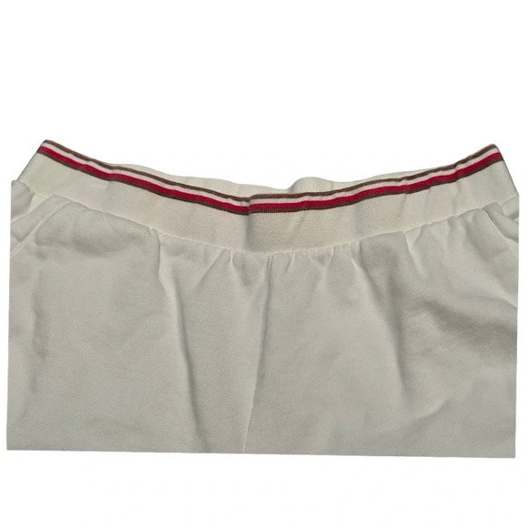 Tommy Hilfiger White Sport Cotton Running
Shorts Women's M Red Stripe Waistband - Picture 3 of 7